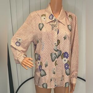 Elegant Floral Button-Down Shirt